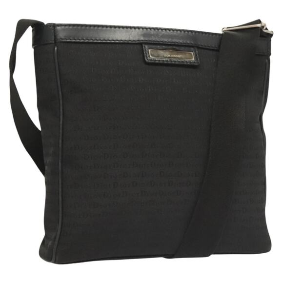 DIOR Shoulder Bag Canvas Black Silver - Picture 1 of 12